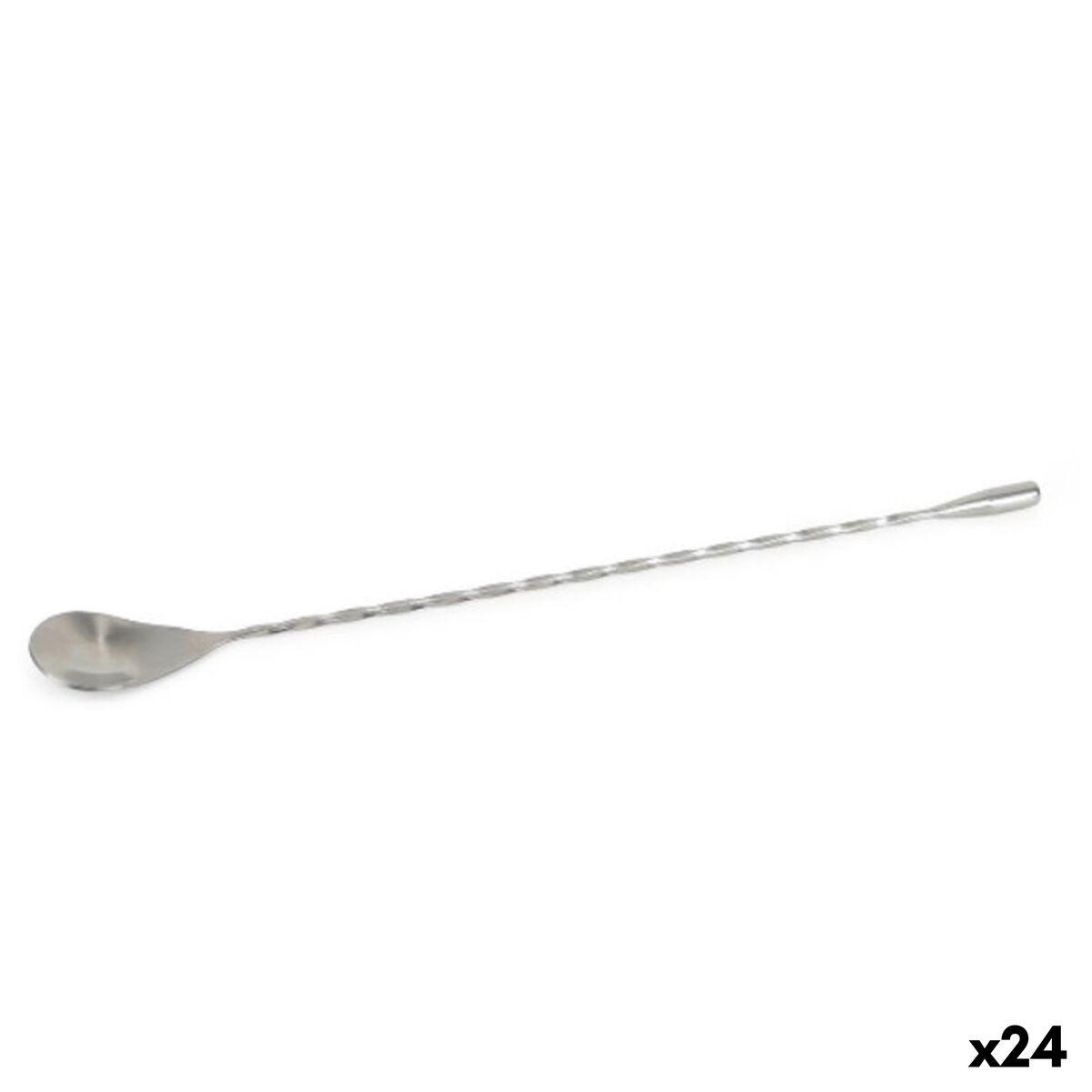 Cuchara para Cóctel My Bar Plateado Acero Inoxidable 30 x 2,8 cm 24 Unidades