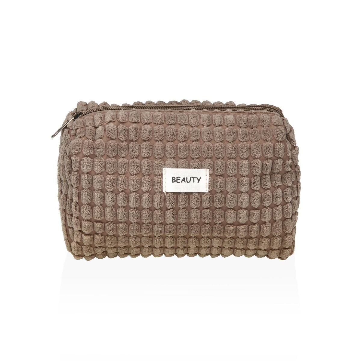 Neceser de Viaje Versa Corduroy Caqui Poliéster 8 x 11 x 18 cm