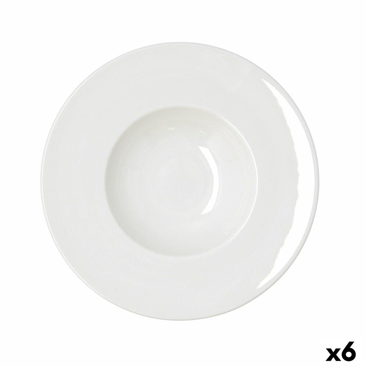 Plato para Pasta Bidasoa Serenity Hydrozero Blanco Cerámica Ø 26 cm (6 Unidades)