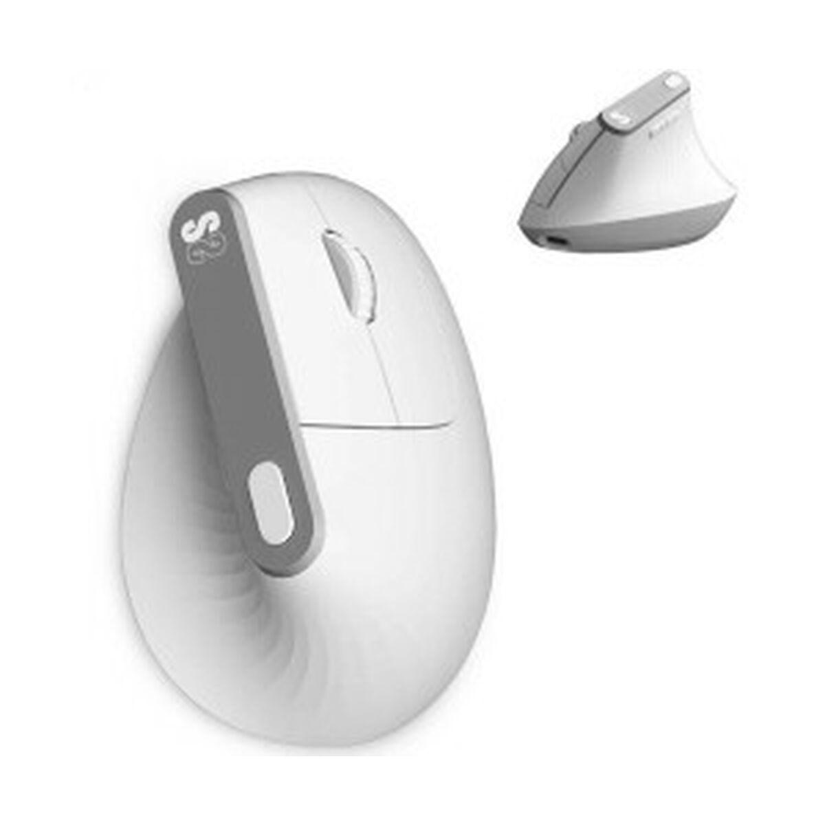 Ratón Ergonómico Óptico Subblim SUBMO-EDNVW02 Blanco 4000 dpi