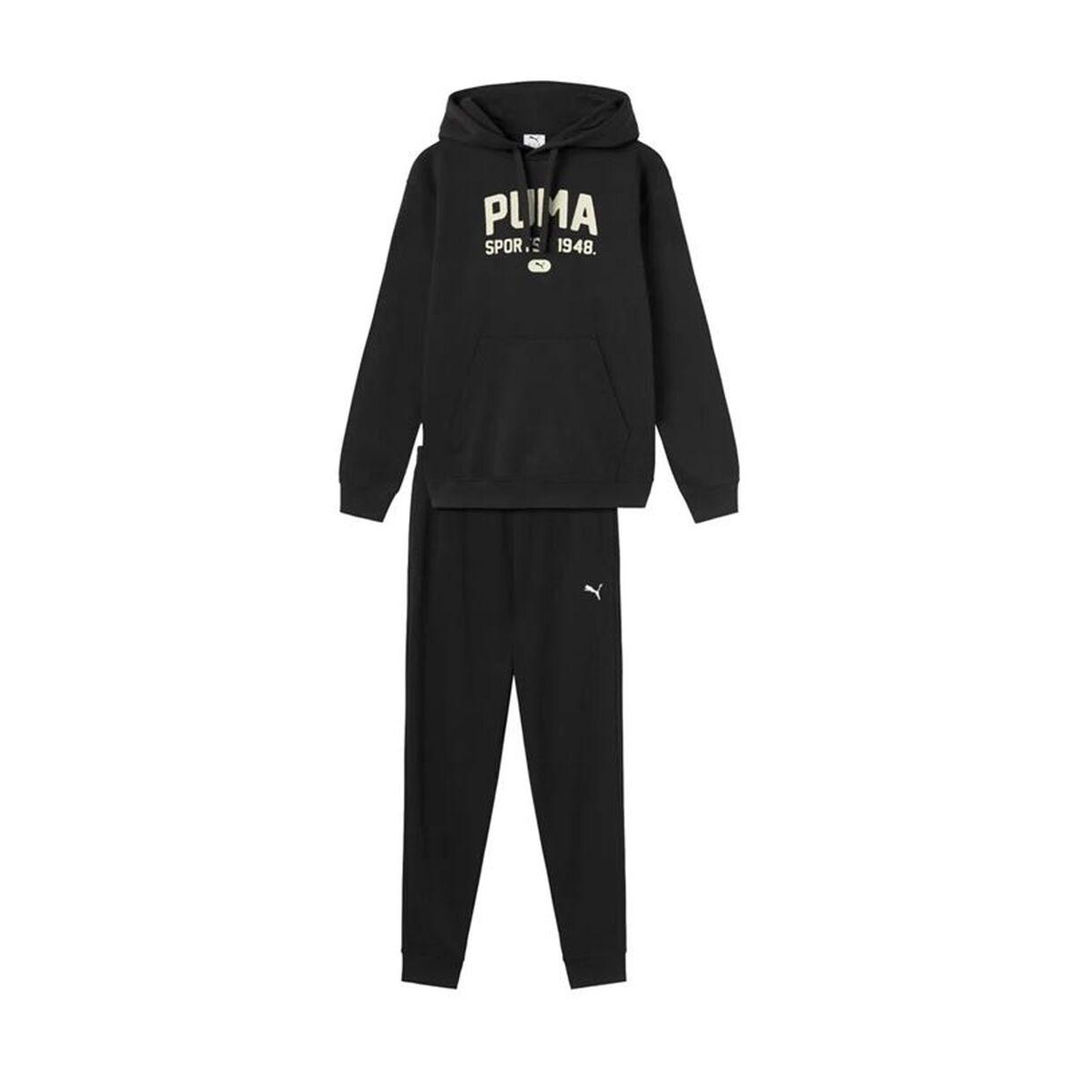 Chándal para Adultos Puma Graphic Hooded Suit Negro Hombre