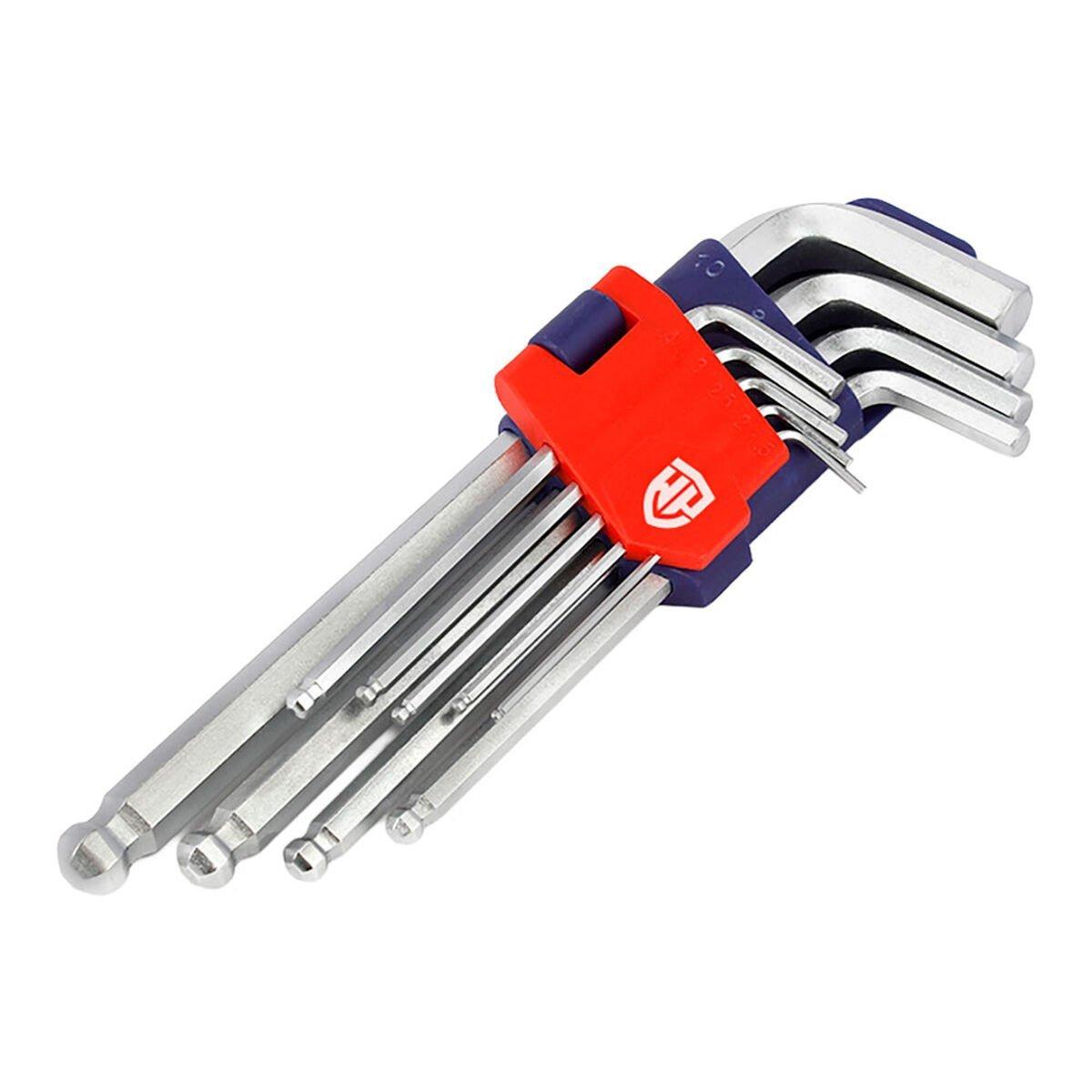 Juego de Llaves Allen Workpro 1,5, 2, 2,5, 3, 4, 5, 6, 8, 10 mm Bola 9 Piezas (9 Unidades)