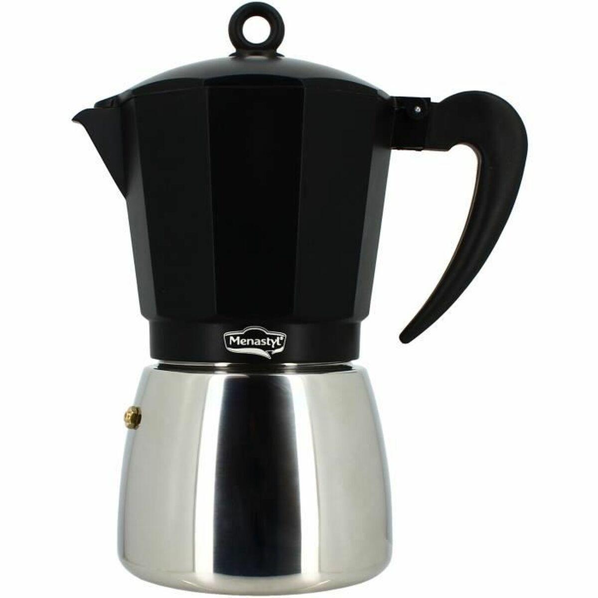 Cafetera Italiana Menastyl Aluminio 12 Tazas (12 Unidades)