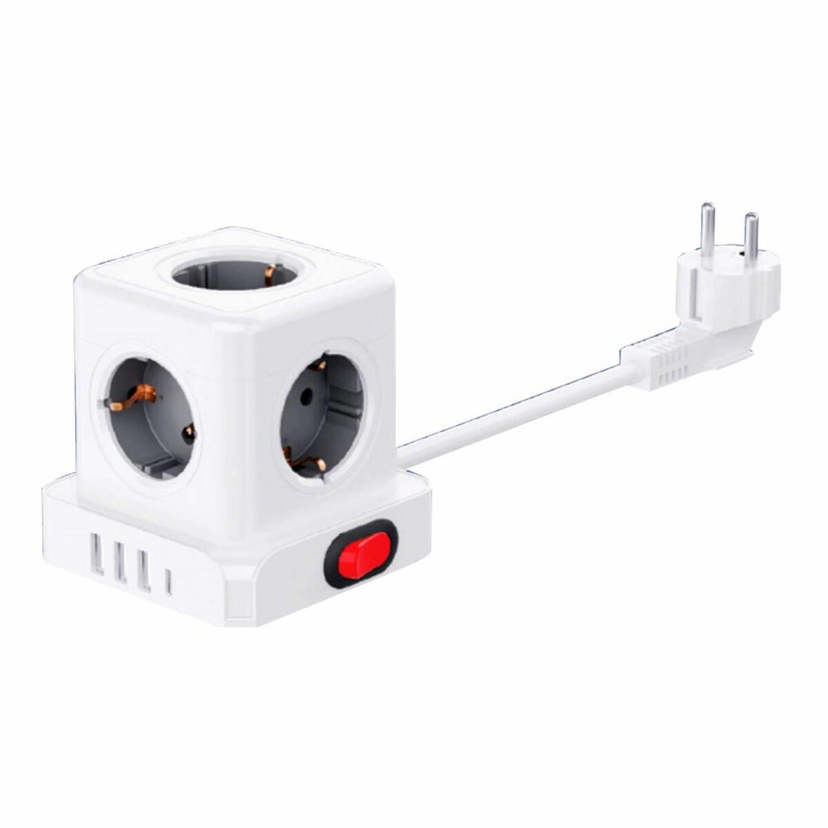Regleta Enchufes 5 Tomas con Interruptor Fbright Blanco 3680 W (1,5 m)