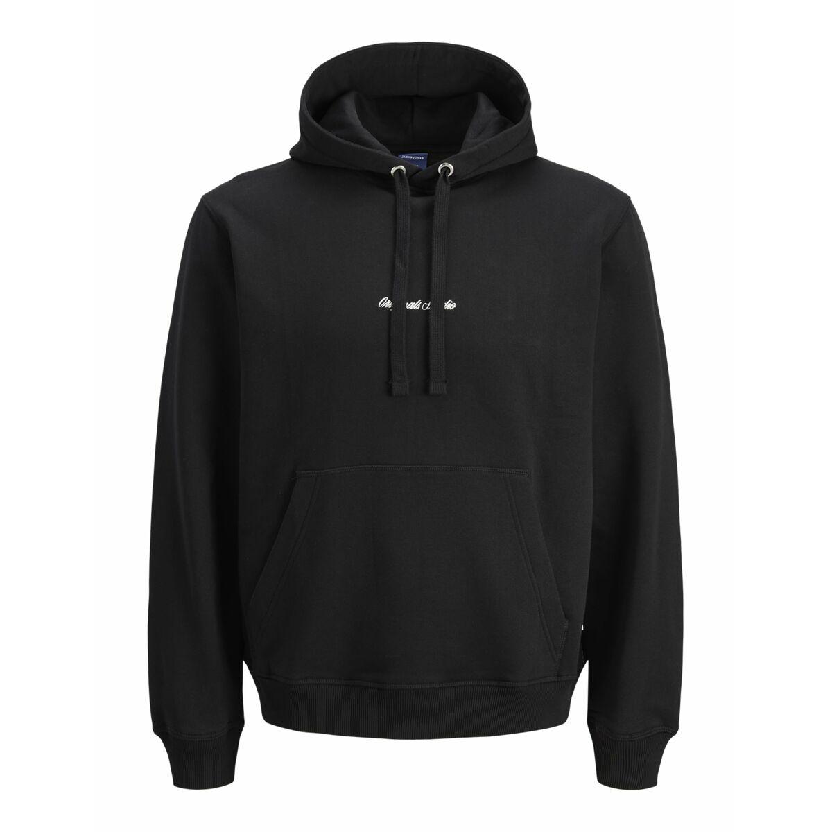 Sudadera con Capucha Hombre Jack & Jones JORNORREBRO EMB SWEAT HOOD NOOS 12282861 Negro