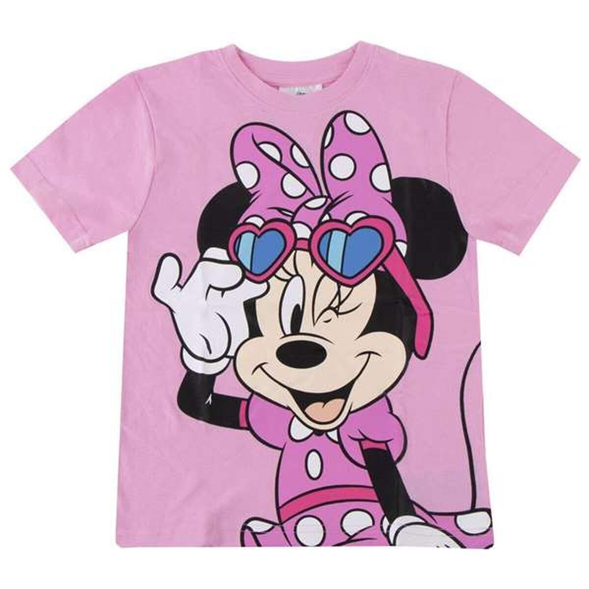 Camiseta de Manga Corta Infantil Minnie Mouse Rosa