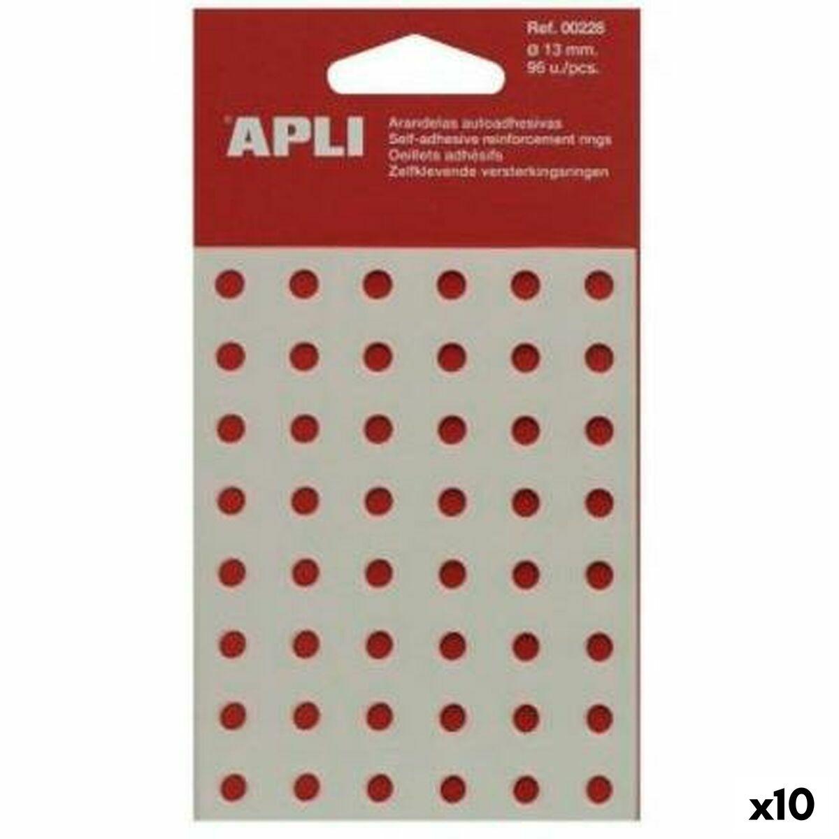 Arandelas De Refuerzo Apli Transparente Ø 13 mm 96 Piezas (10 Unidades)