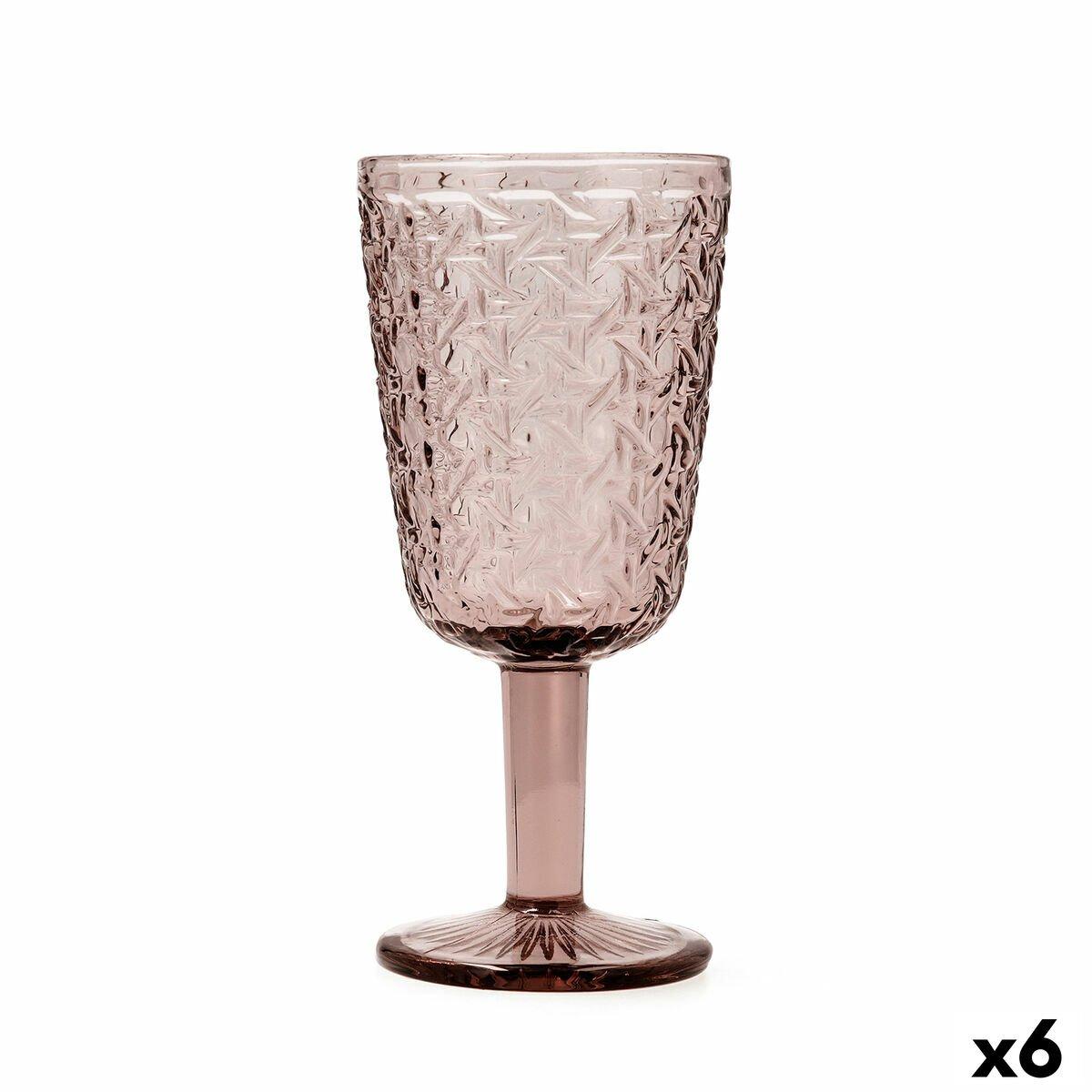 Copa Bidasoa Agata Rosa Vidrio 285 ml (6 Unidades)