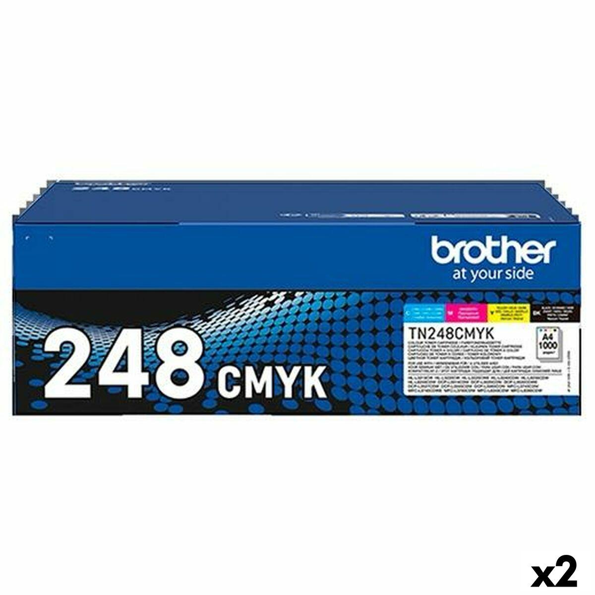 Tóner Brother TN248 Amarillo Azul Negro Magenta (2 Unidades)