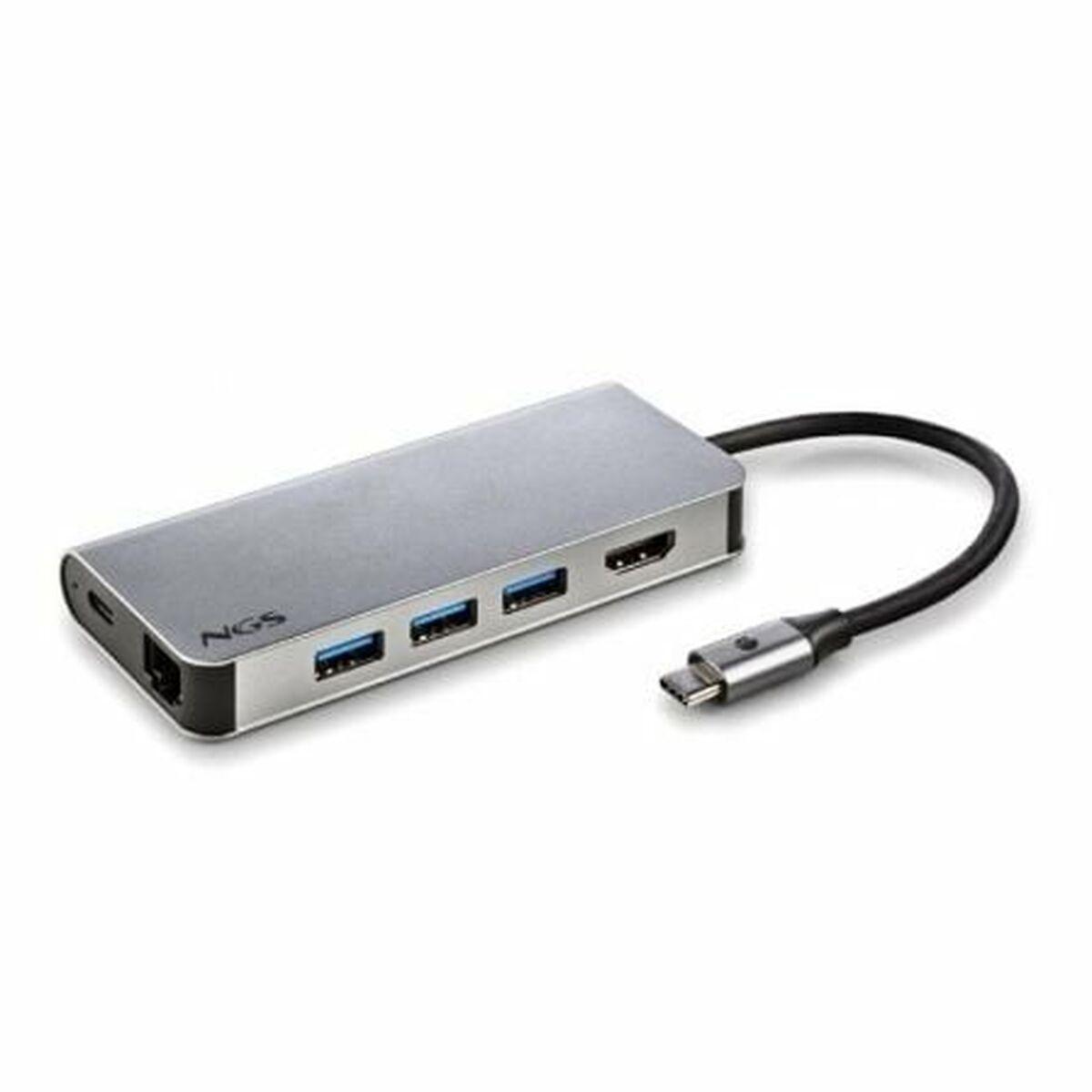 Hub USB NGS WONDER DOCK 8 Plateado