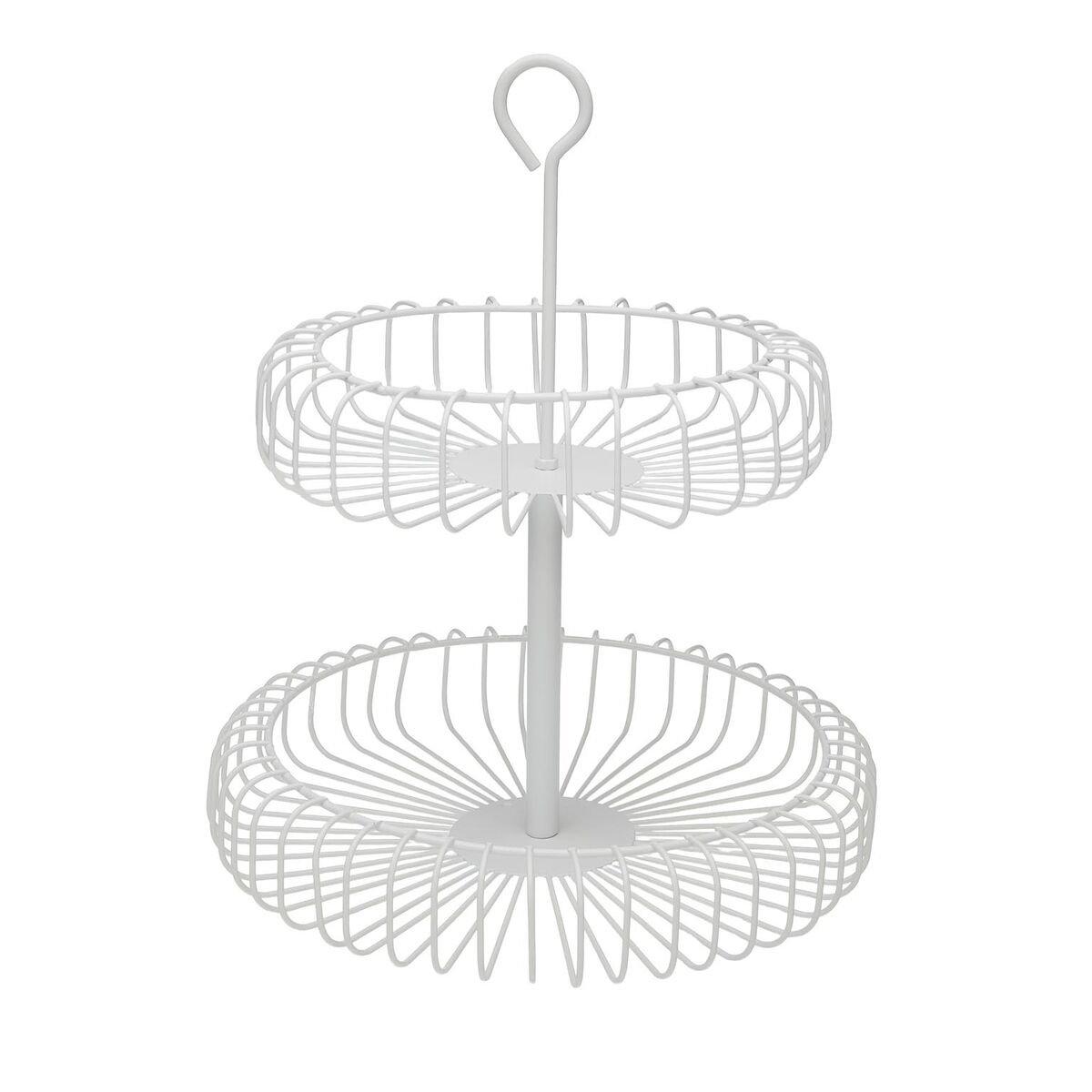 Frutero Versa Blanco Metal Acero 32 x 37 x 32 cm