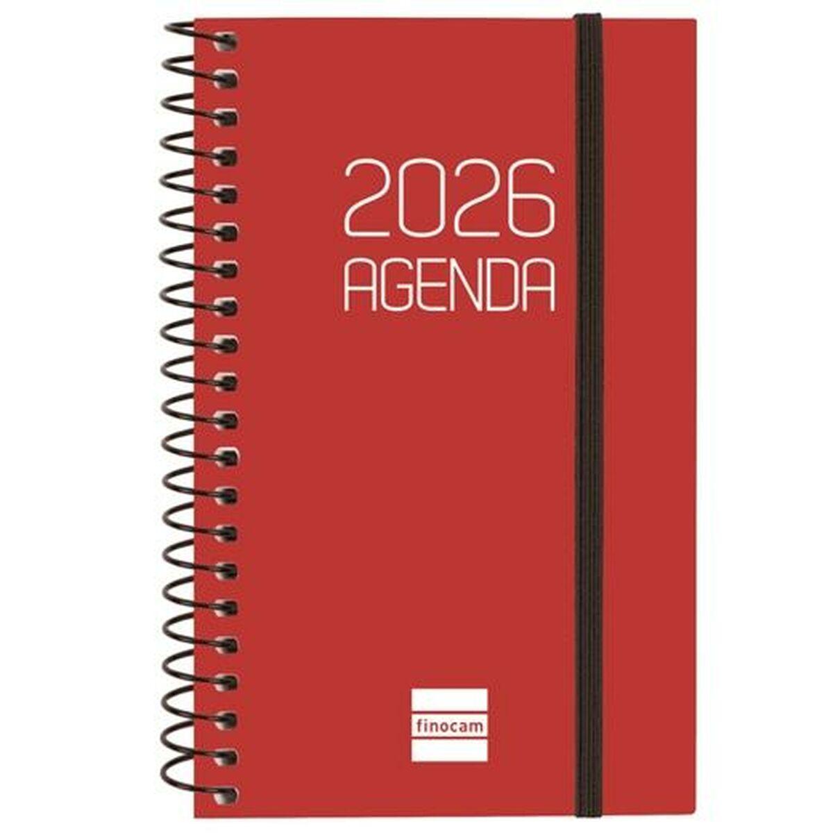 Agenda Finocam OPAQUE Burdeos Mini 7,9 x 12,7 cm 2026