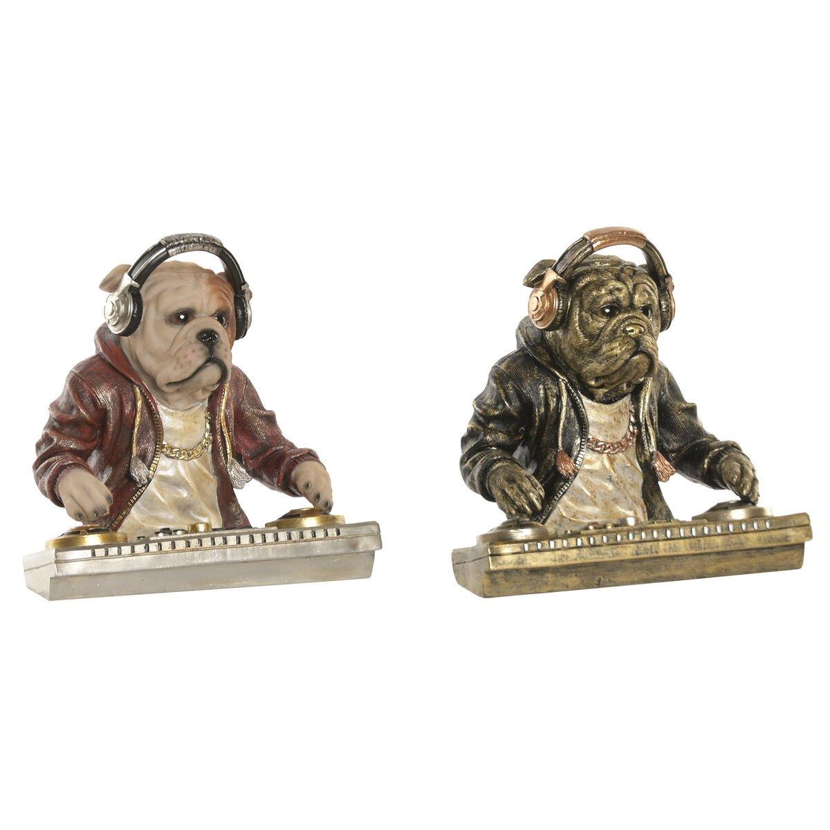 Figura Decorativa Home ESPRIT Multicolor Perro Loft (2 Unidades)