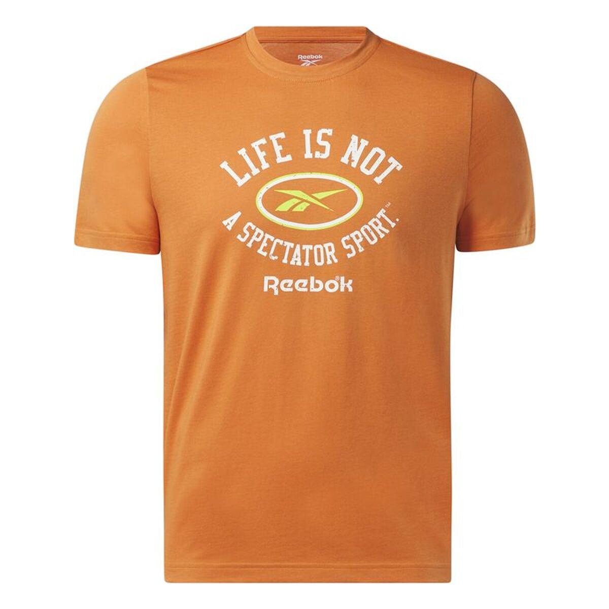 Camiseta de Manga Corta Hombre Reebok HS4884 Naranja S