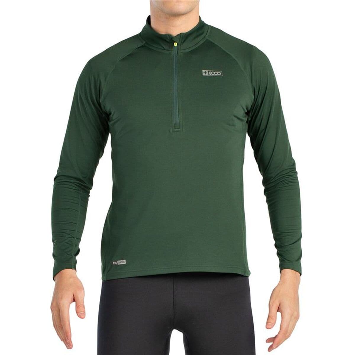 Camiseta de Manga Larga Hombre +8000 Truco Oliva
