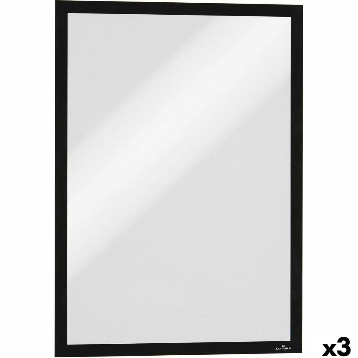 Marco Informativo Durable DURAFRAME MAGNETIC Negro 5 Piezas (3 Unidades)