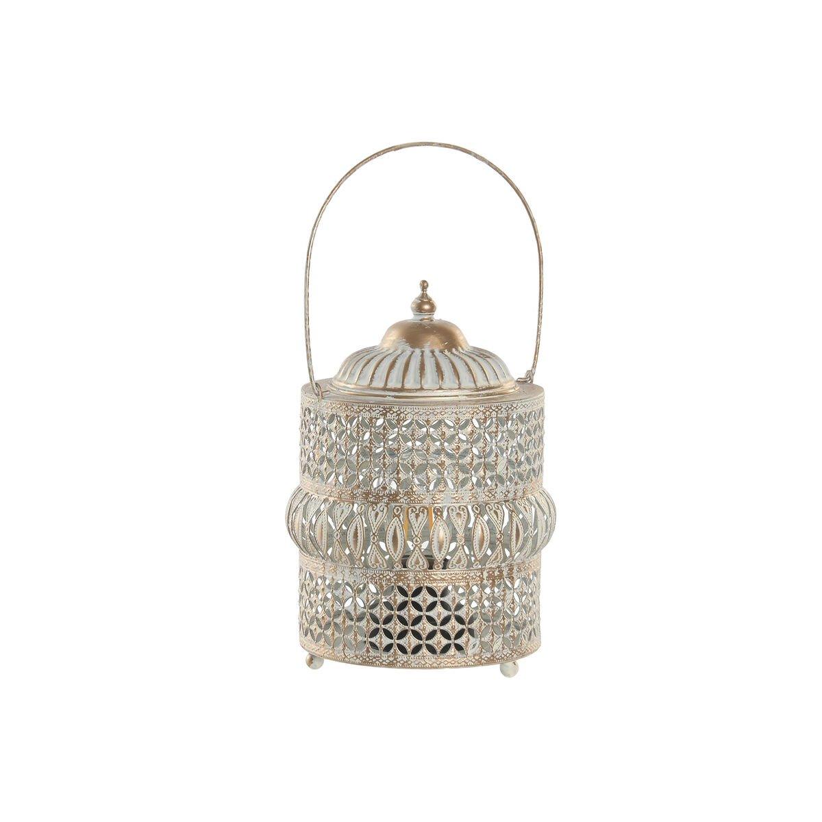 Farol Home ESPRIT Blanco Dorado Metal Árabe 14,5 X 14,5 X 19,5 CM