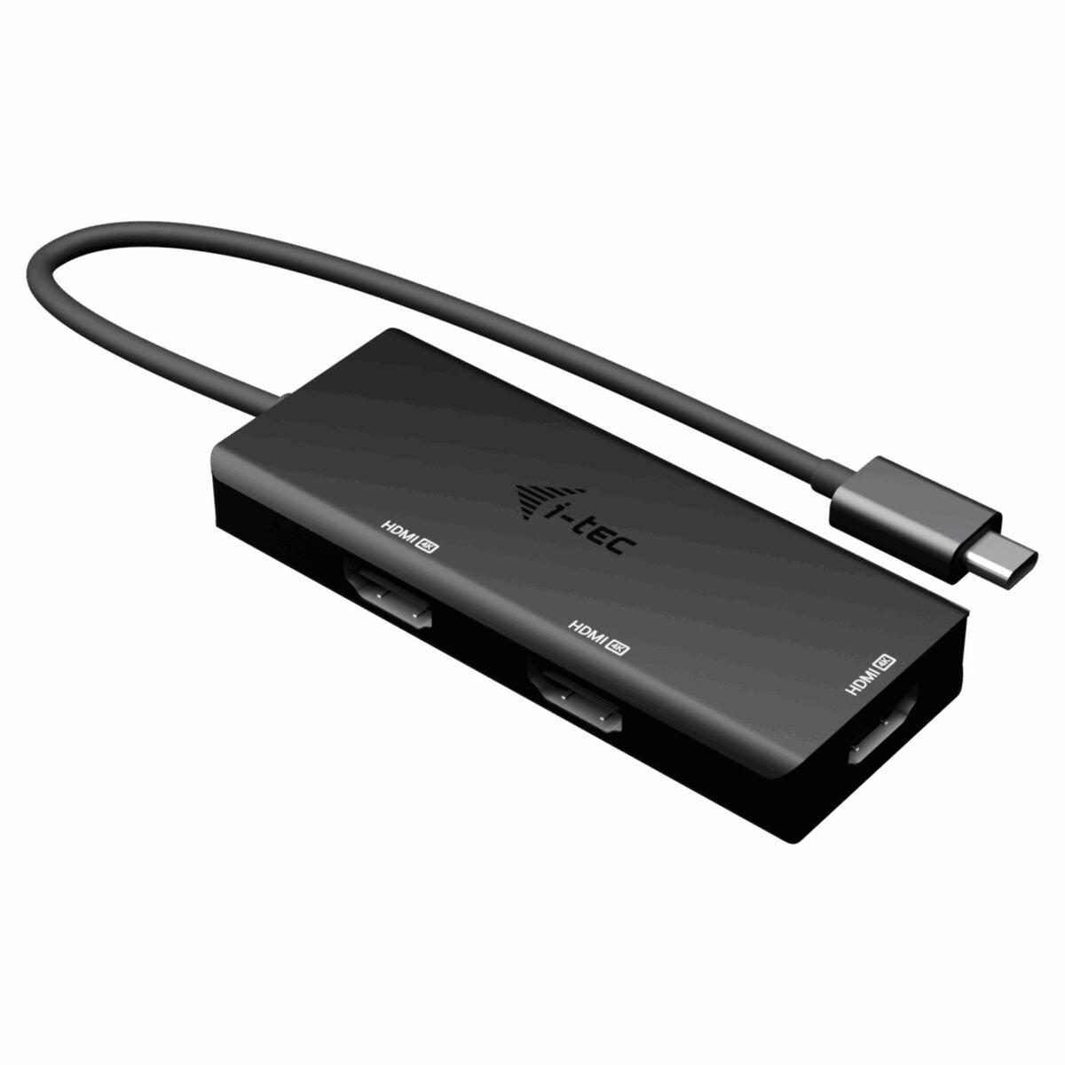 Hub USB i-Tec C31TRIPLE4KHDMIPD Negro