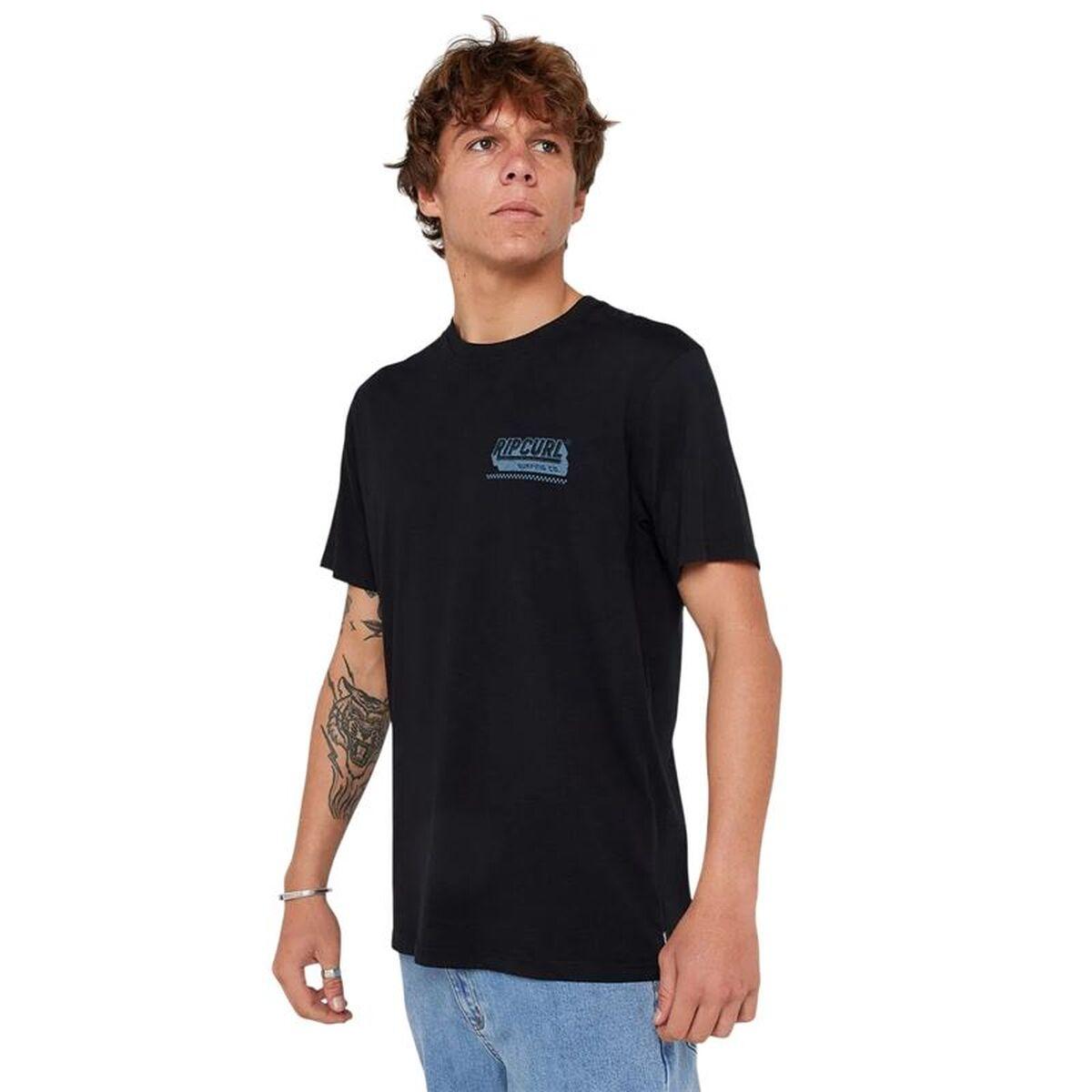 Camiseta de Manga Corta Hombre Rip Curl Sportline FB Tee Negro