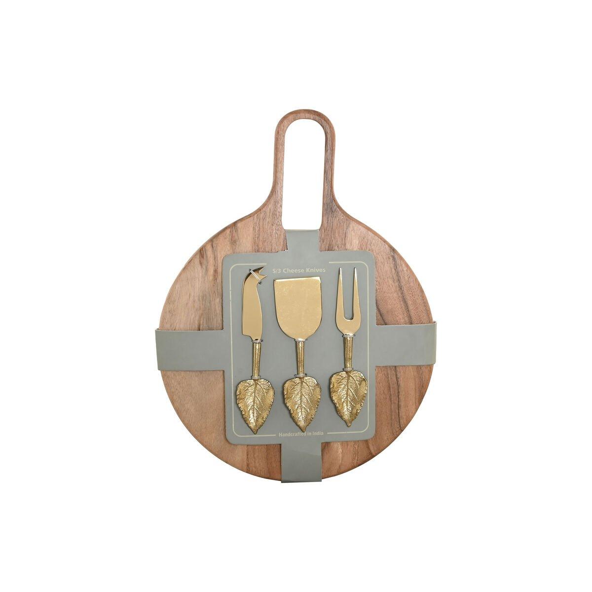 Tabla de cortar Home ESPRIT Dorado Natural Moderno 30 x 40 x 1,5 cm (4 Piezas)