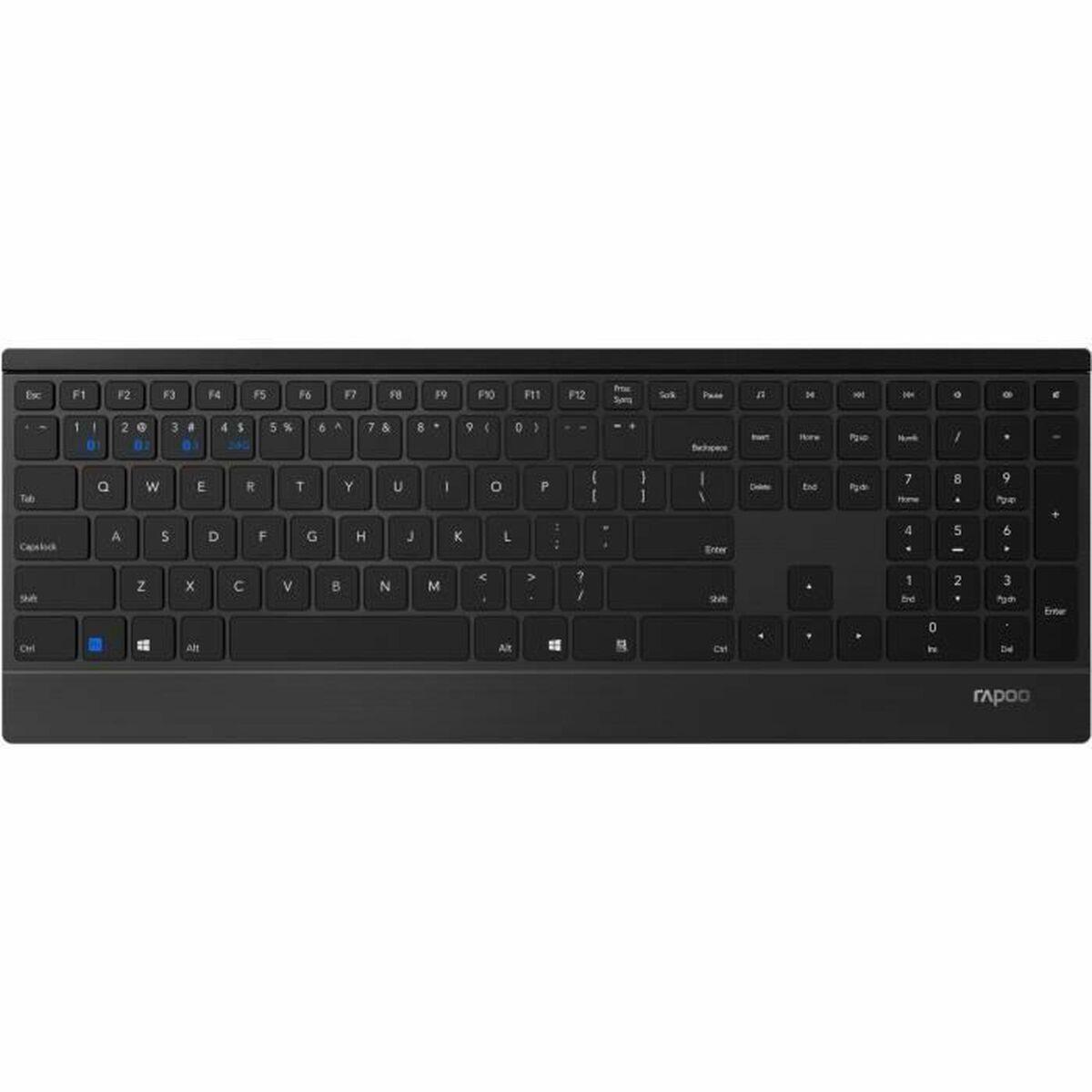 Teclado Rapoo E9500M Negro AZERTY