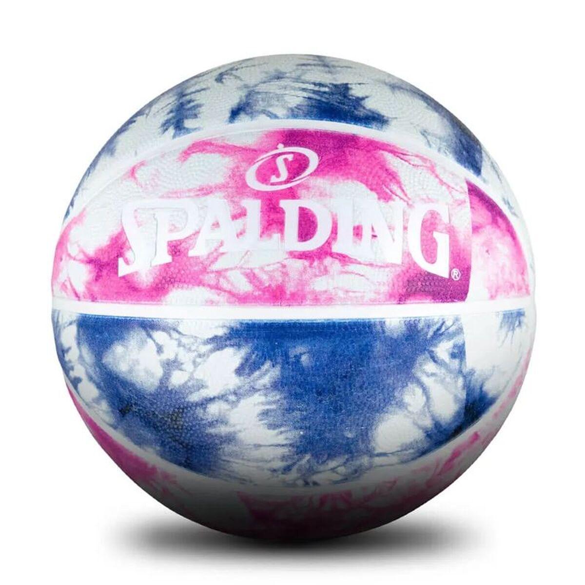 Balón de Baloncesto Spalding Tie Dye Sz6 Morado 6 Caucho (Talla 6)