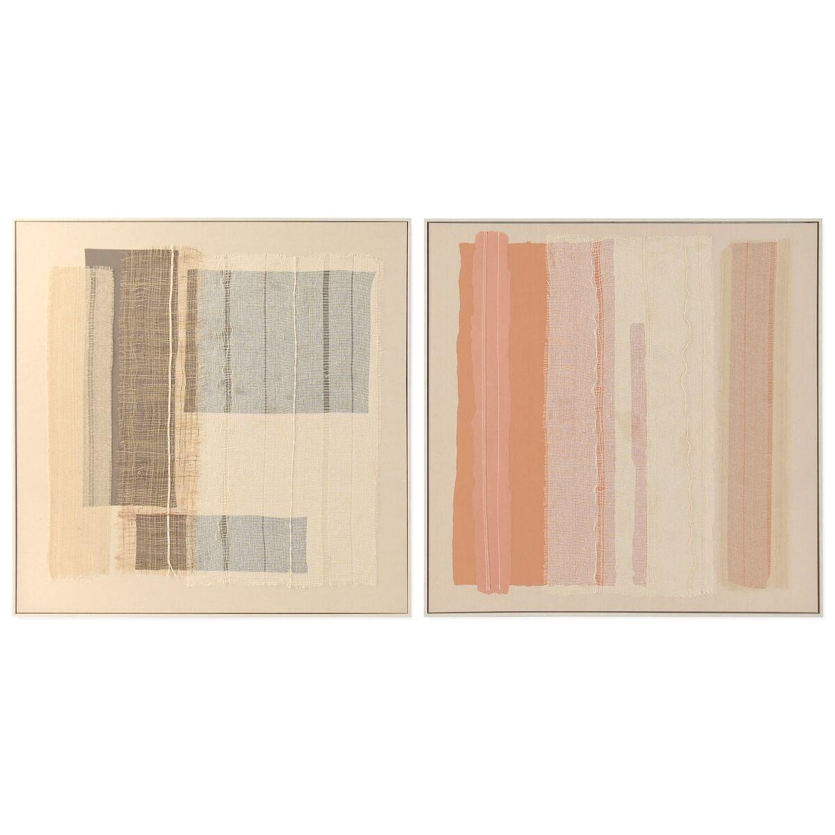 Cuadro Home ESPRIT Pino 102 x 4,5 x 102 cm (2 Unidades)