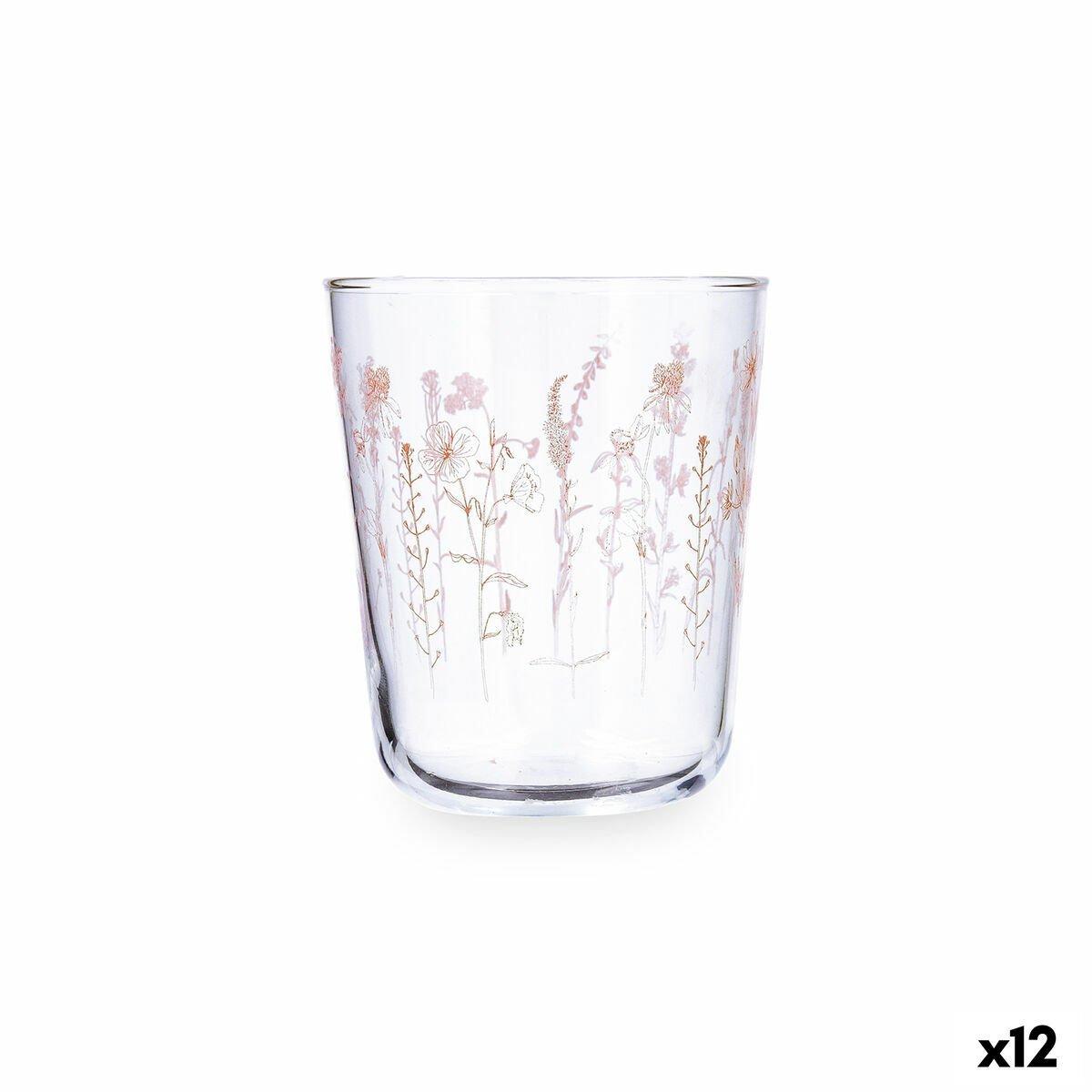Vaso de agua Quid Velvet Rosa Vidrio 310 ml (12 Unidades)