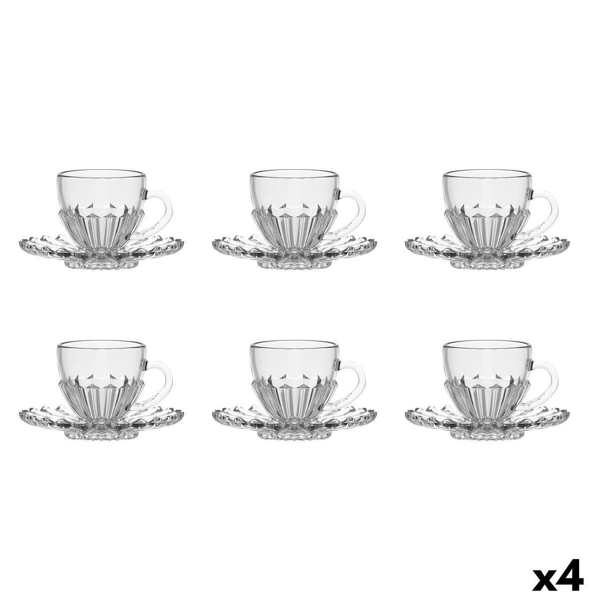 Juego de Café La Mediterránea Elianor Transparente 100 ml 6 Piezas (4 Unidades)