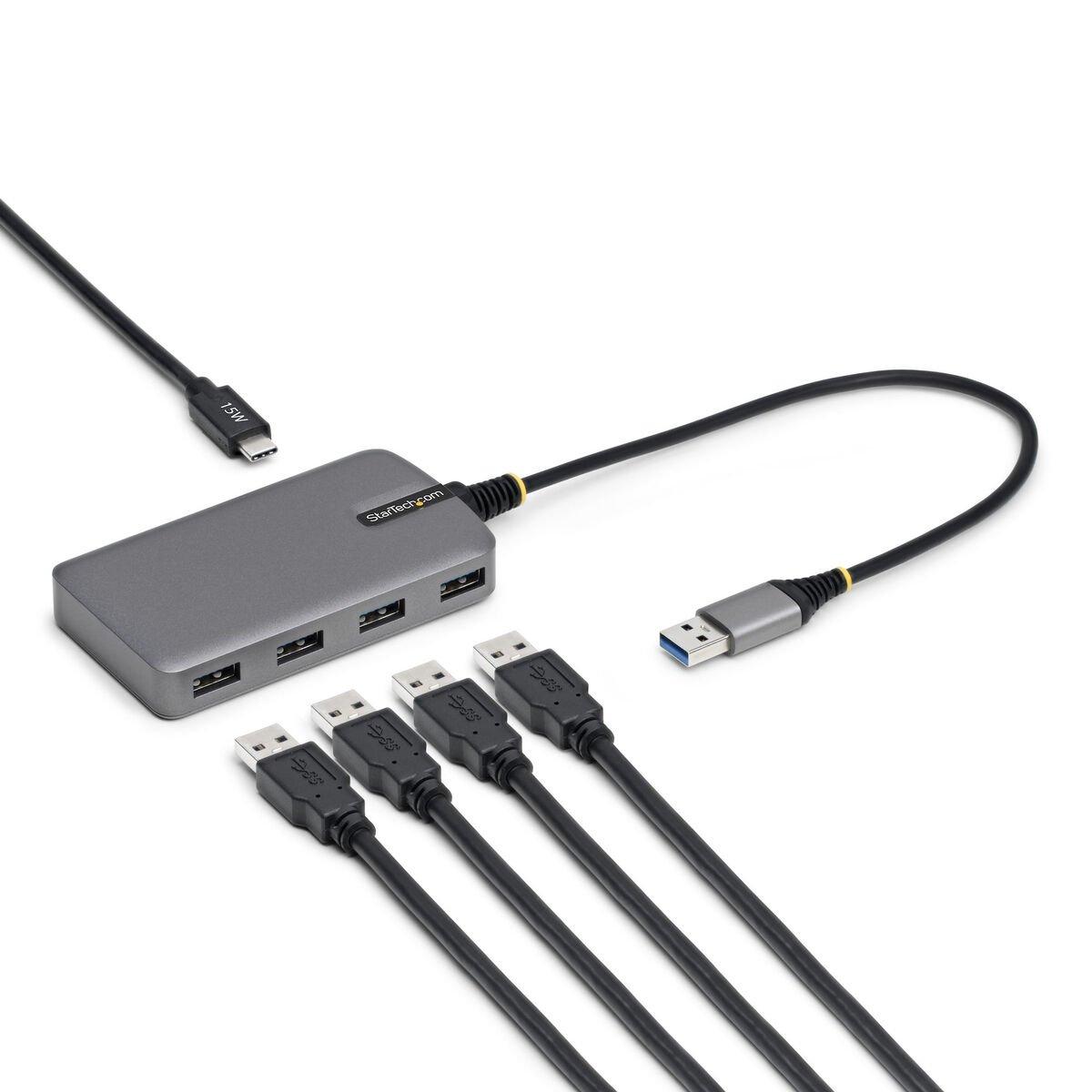 Hub USB Startech 5G4AC-USB-A-HUB Gris