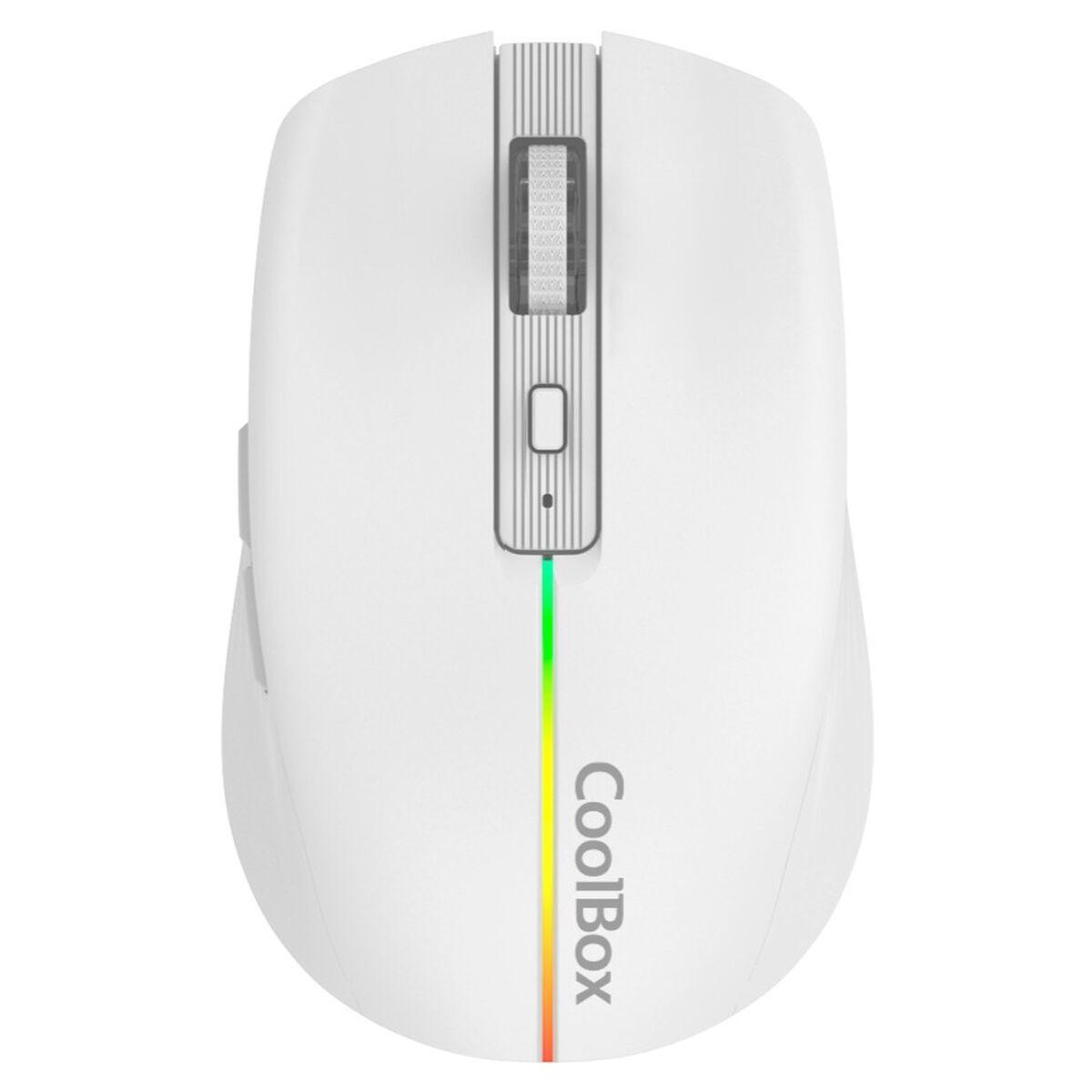 Ratón Inalámbrico CoolBox COO-MOU-W01-W Blanco 1600 dpi