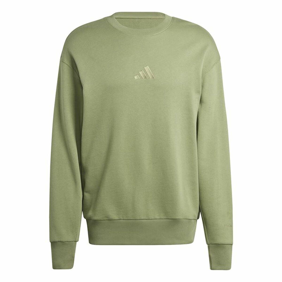 Sudadera sin Capucha Adidas All Szn French Terry Crew Verde L