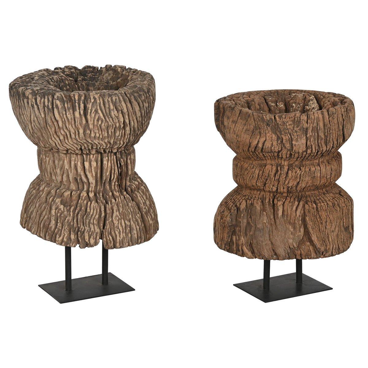 Figura Decorativa Home ESPRIT Negro Marrón oscuro Pieza única