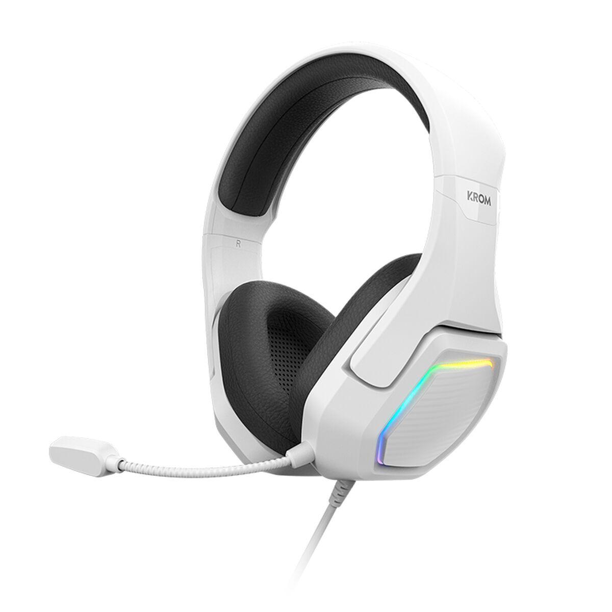 Auriculares de Diadema Bluetooth Krom NXKROMKOPA71WH Blanco
