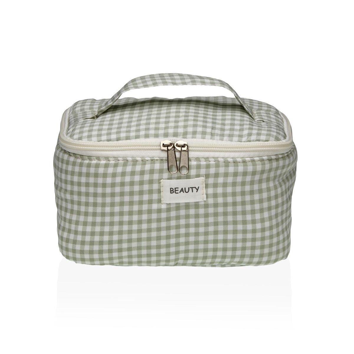 Neceser de Viaje Versa Vichy Verde Poliéster Textil 12 x 12 x 20 cm