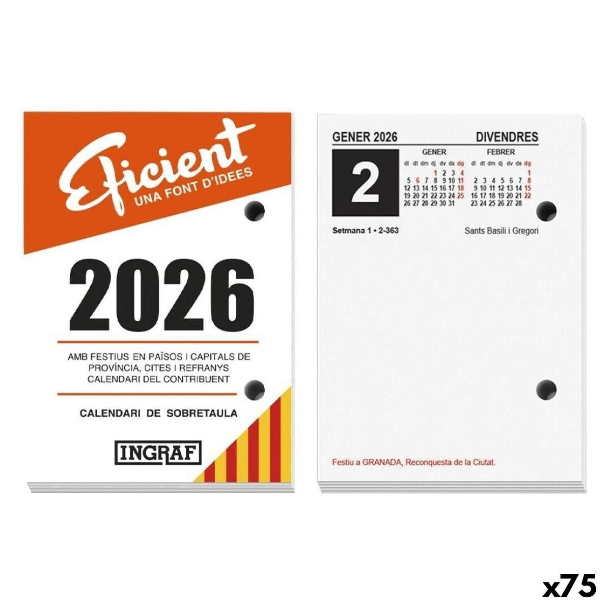 Calendario de Sobremesa Ingraf Eficient 2026 (75 Unidades)