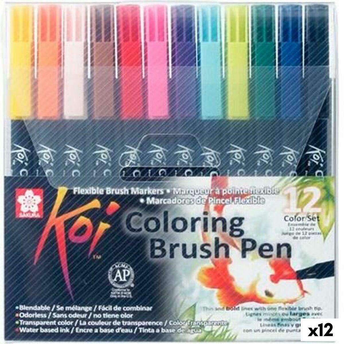 Set de Rotuladores Talens Sakura KOI Multicolor 12 Piezas (12 Unidades)