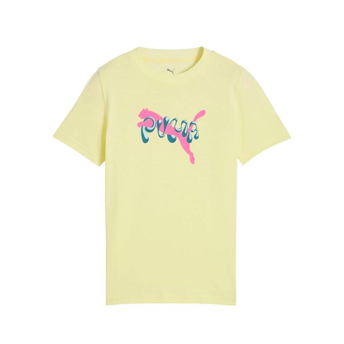 Camiseta de Manga Corta Infantil Puma Tweenerverse Graphic Amarillo