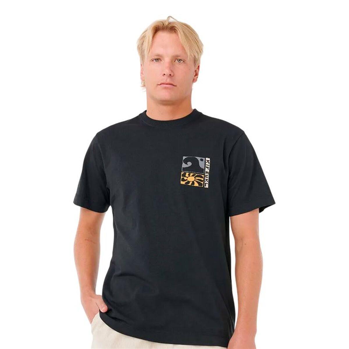Camiseta de Manga Corta Hombre Rip Curl Aots Ty Williams Coastline Tee Negro