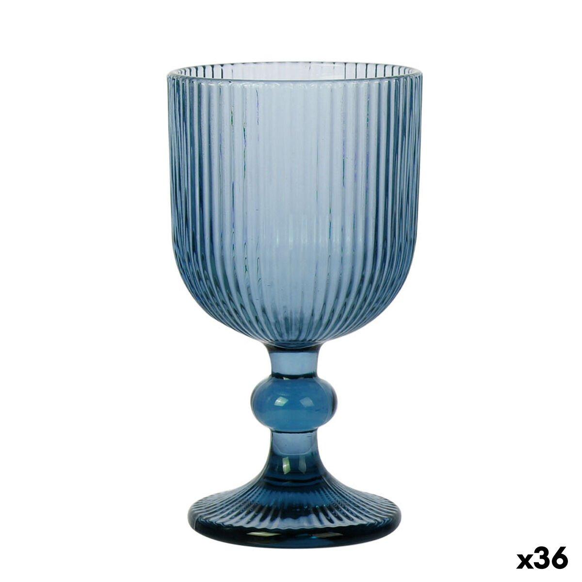 Copa La Mediterránea Sonella Azul Vidrio 360 ml (36 Unidades)