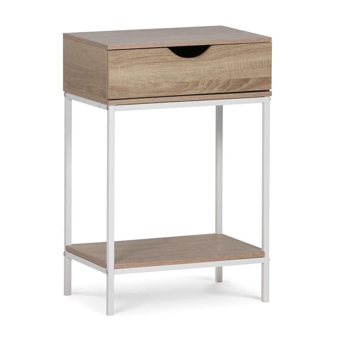 Mueble Auxiliar MobleKit Blanco Marrón 45 x 30 x 68 cm Madera Metal