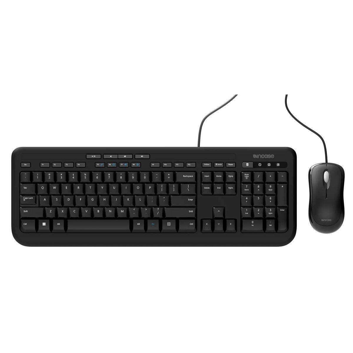 Teclado y Ratón Incase APB-00008 Negro Alemán QWERTY