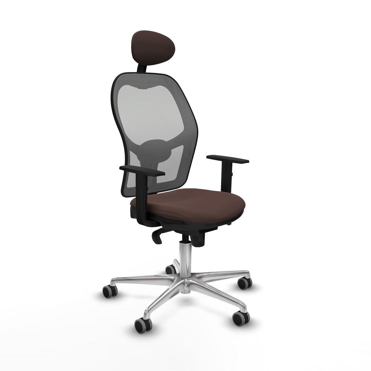 Silla de Oficina Piqueras y Crespo 1D086G1 Gris Marrón oscuro