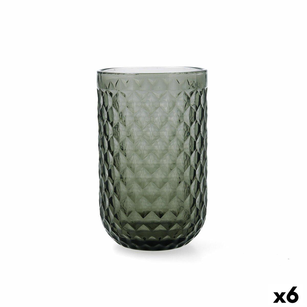 Vaso de agua Bidasoa Elite Gris Vidrio 400 ml (6 Unidades)