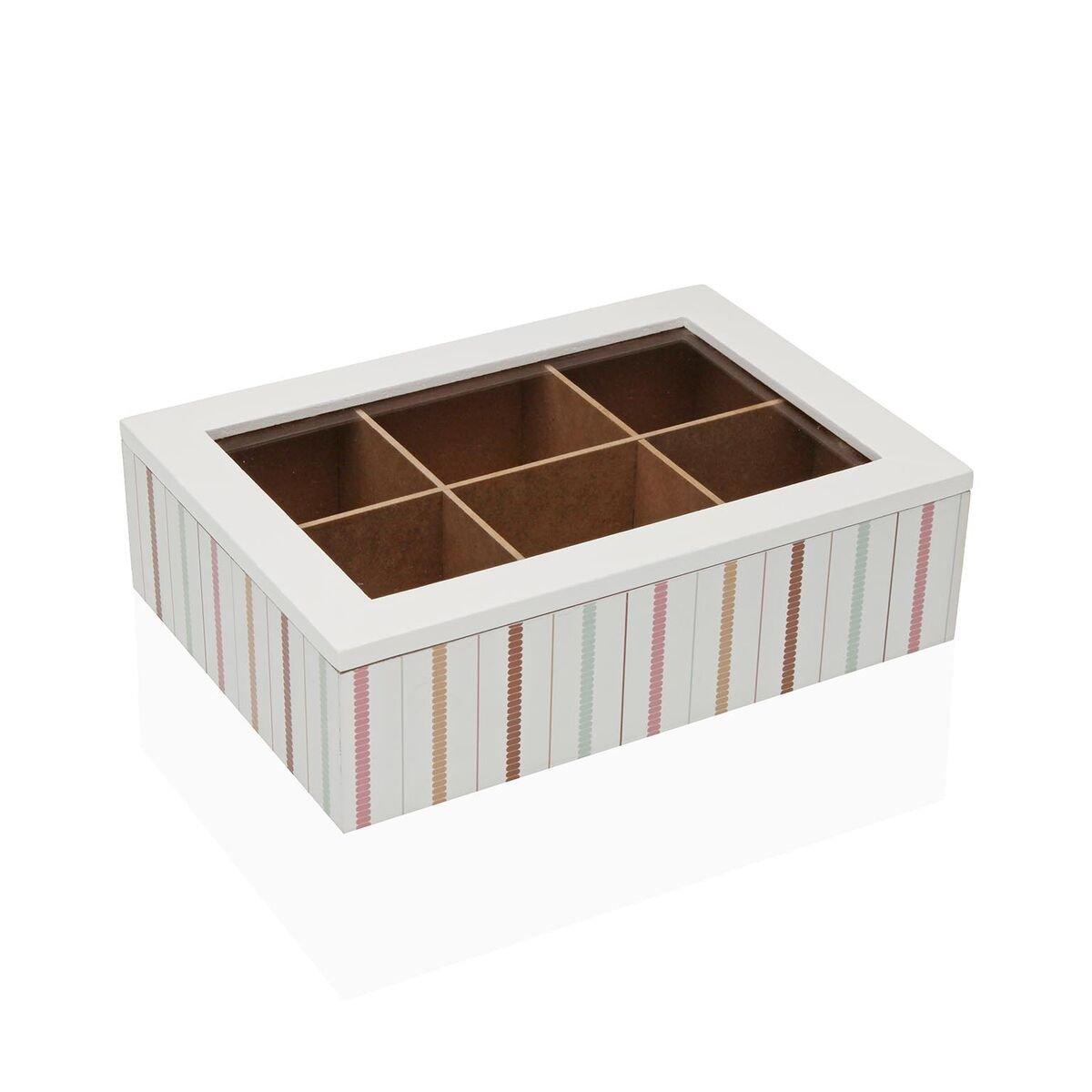 Caja para Infusiones Versa FLINT Madera 17 x 7 x 24 cm