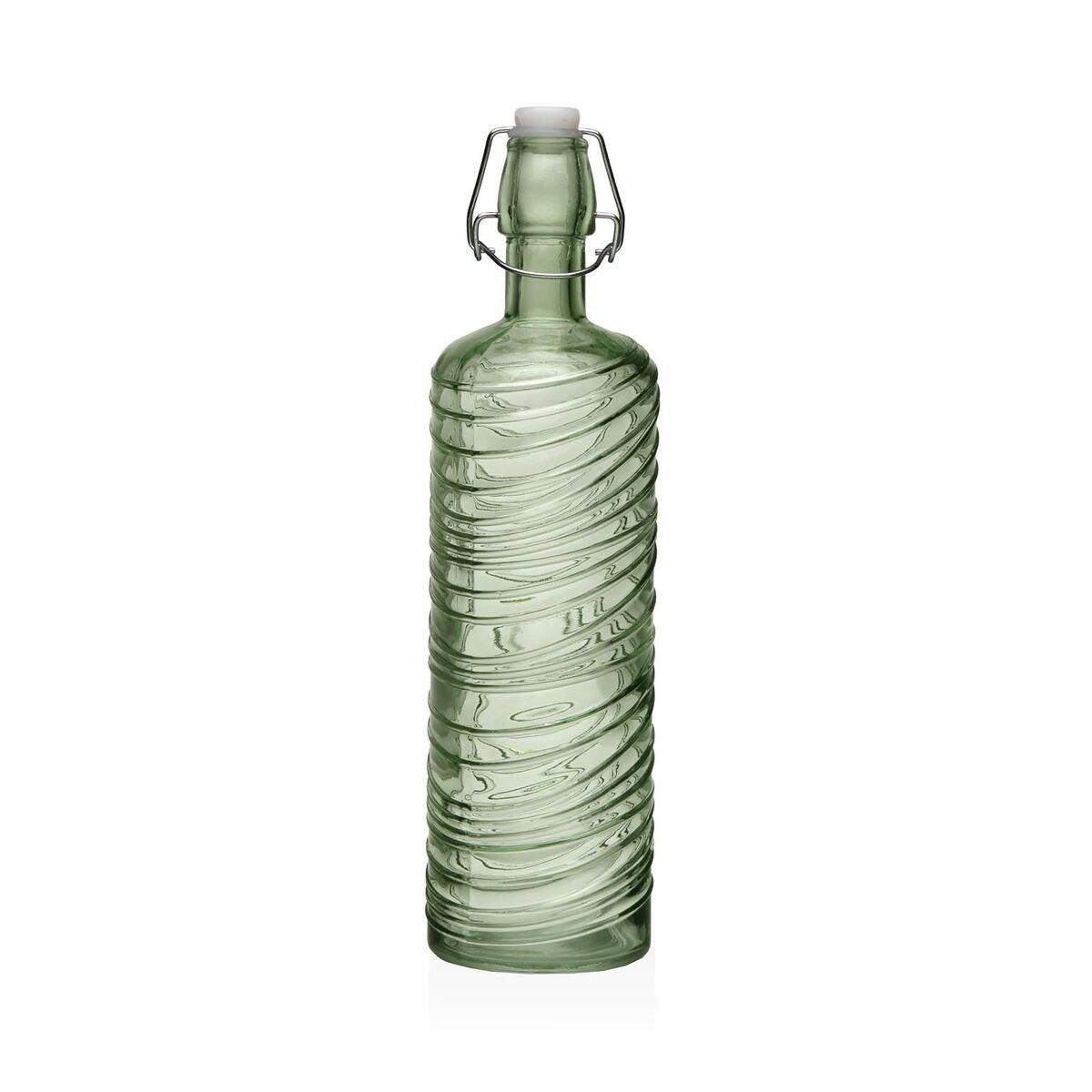Botella de Agua Versa Verde Vidrio Aluminio 1 L 8,2 X 30,6 X 8,2 CM