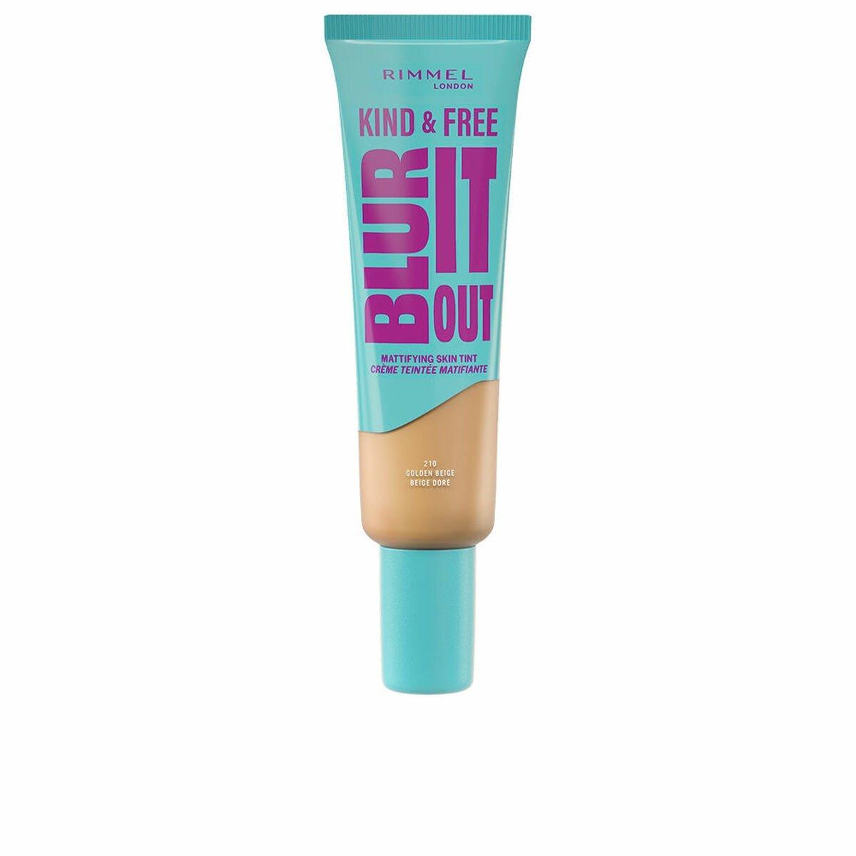 Base de Maquillaje Fluida Rimmel London KIND & FREE BLUR IT OUT Nº 210-Golden Beige 30 ml