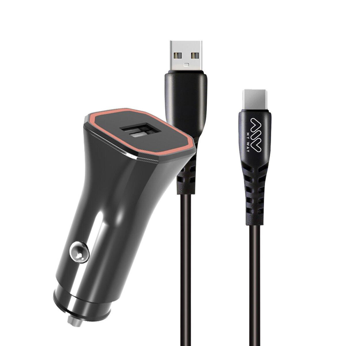 Cargador de Coche Myway 1,2 m Negro