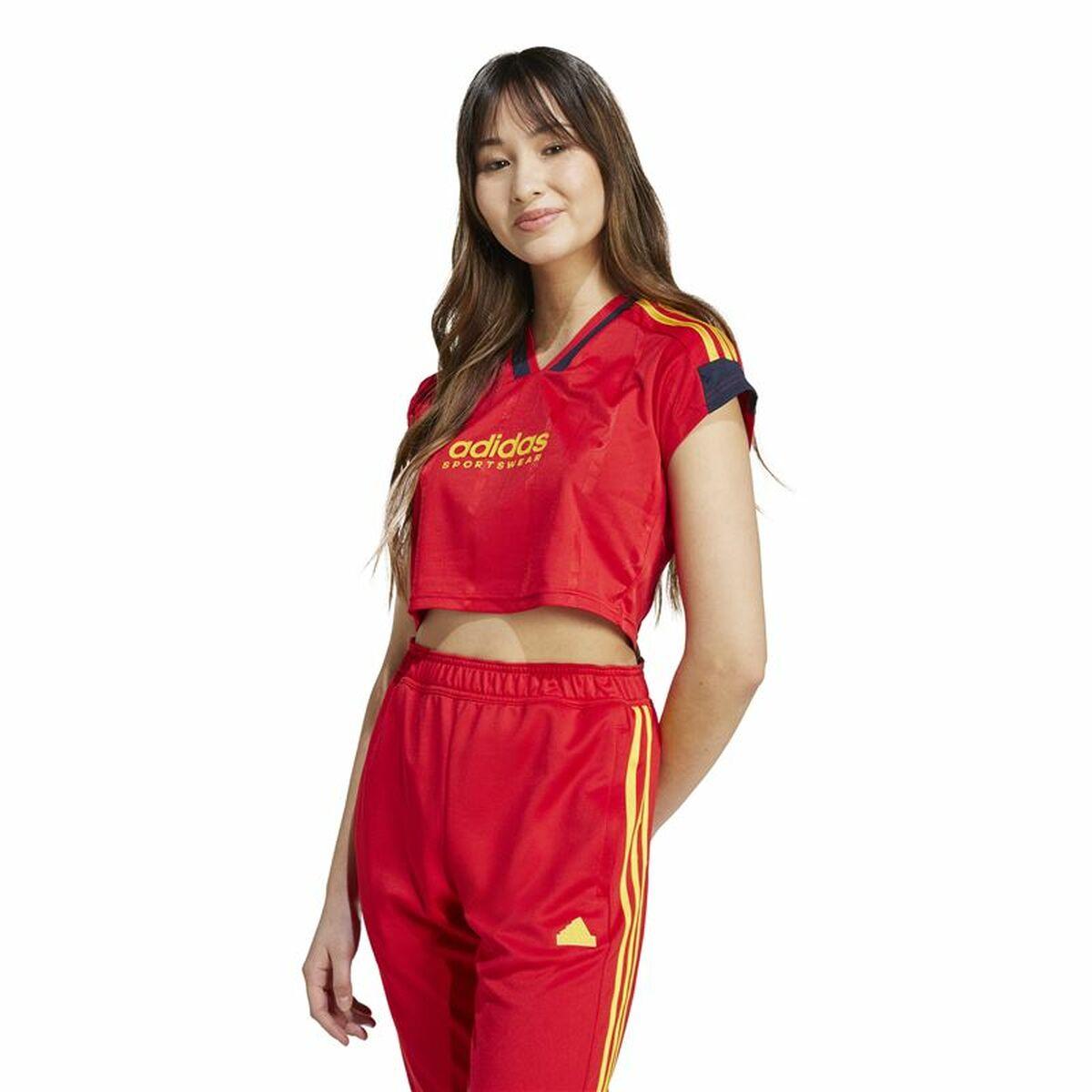 Camiseta de Manga Corta Mujer Adidas Tiro Cut 3 Rojo