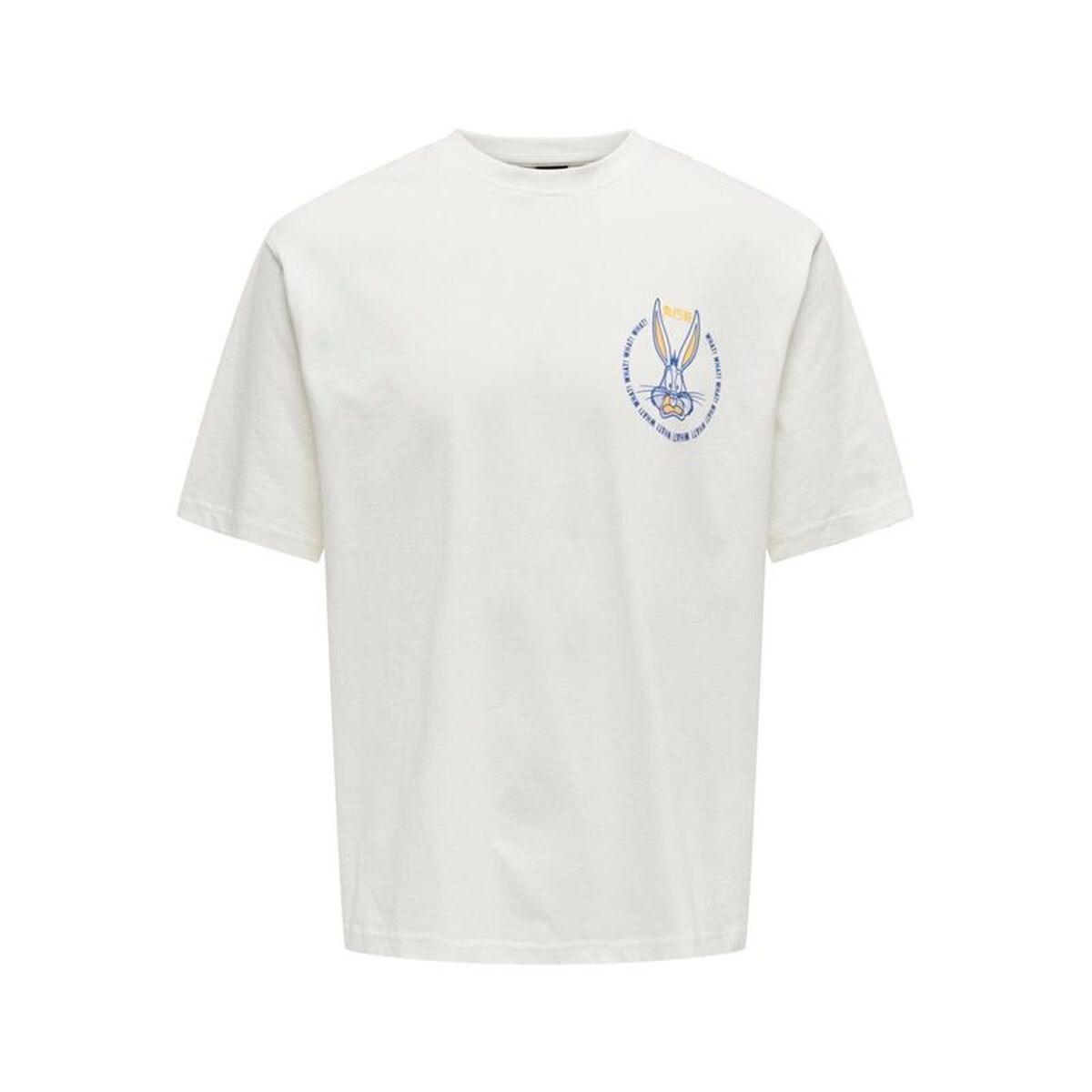 Camiseta de Manga Corta Hombre Only & Sons Onslooney Rlx Cloud Dancer Blanco